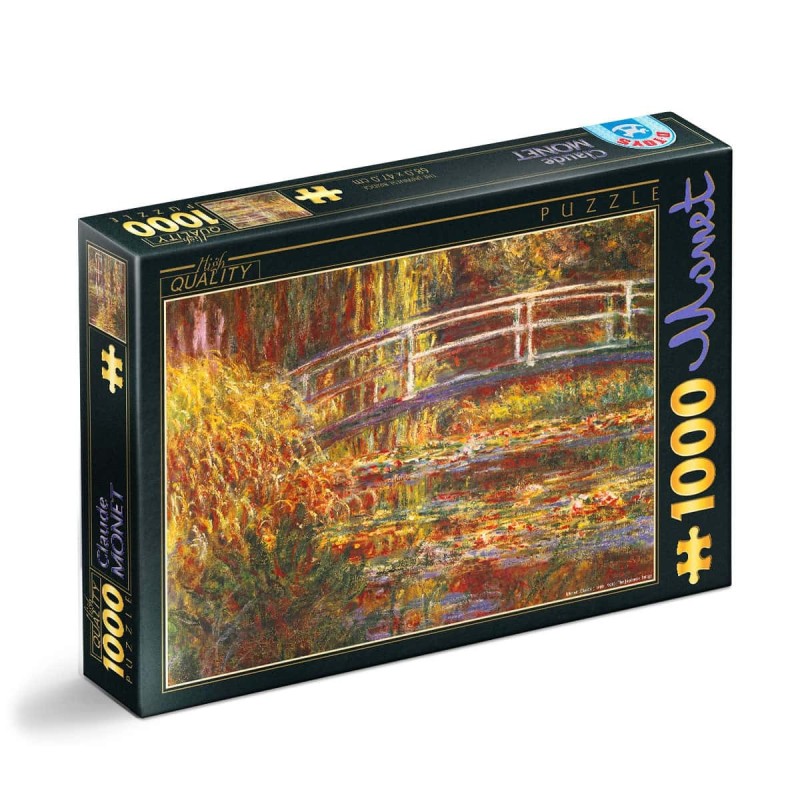 Set 2 x Puzzle 1000 Piese D-Toys, Claude Monet, The Japanese Bridge