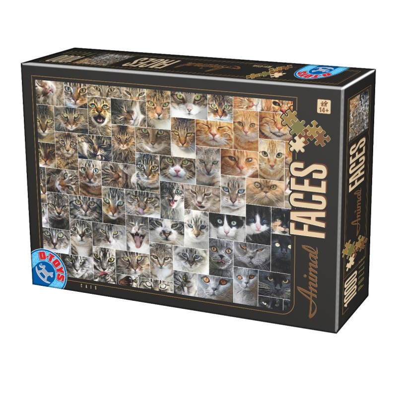 Set 2 x Puzzle 1000 Piese D-Toys, Fete de Pisici