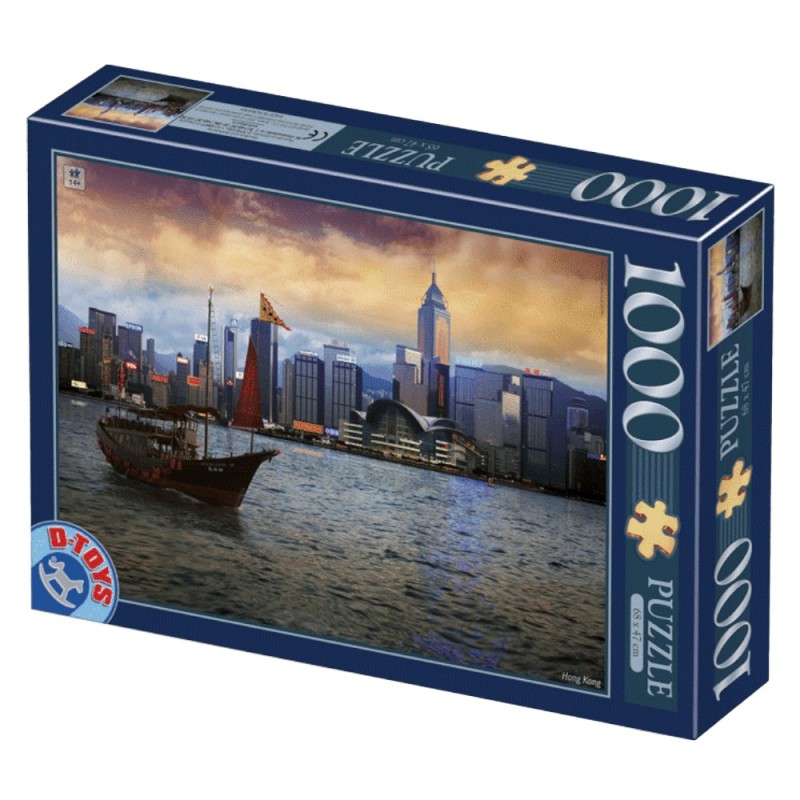 Set 2 x Puzzle 1000 Piese D-Toys, Hong Kong