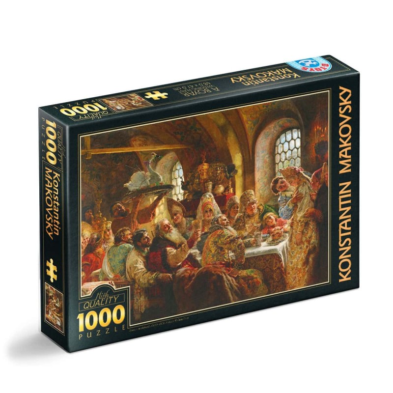 Set 2 x Puzzle 1000 Piese D-Toys, Konstantin Makovsky, A Boyar Wedding Feast