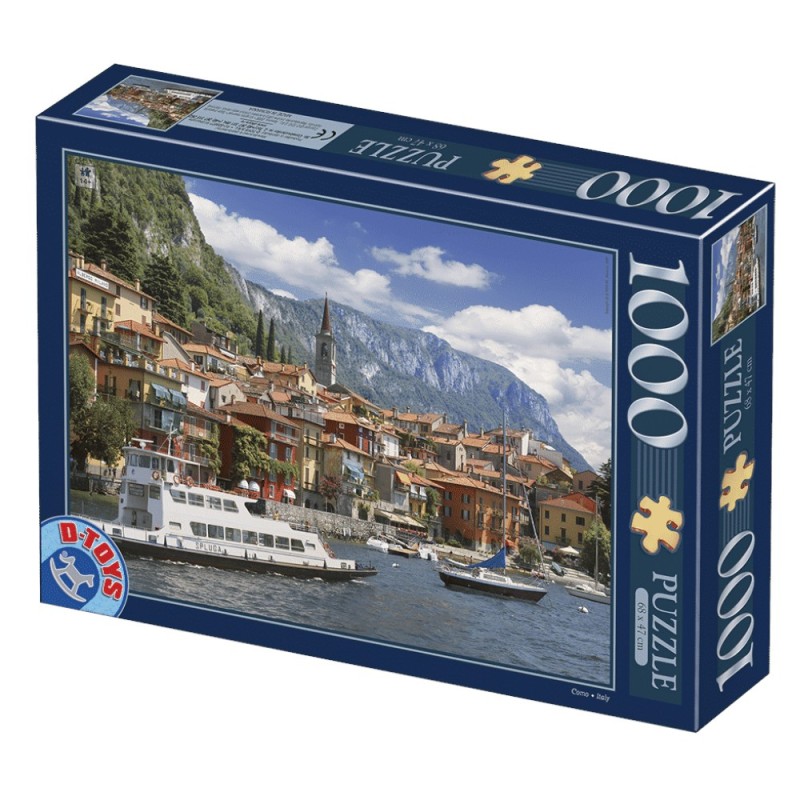 Set 2 x Puzzle 1000 Piese D-Toys, Lacul Como, Italia