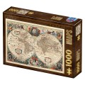Set 2 x Puzzle 1000 Piese D-Toys, Postere de Epoca, Harta de Epoca