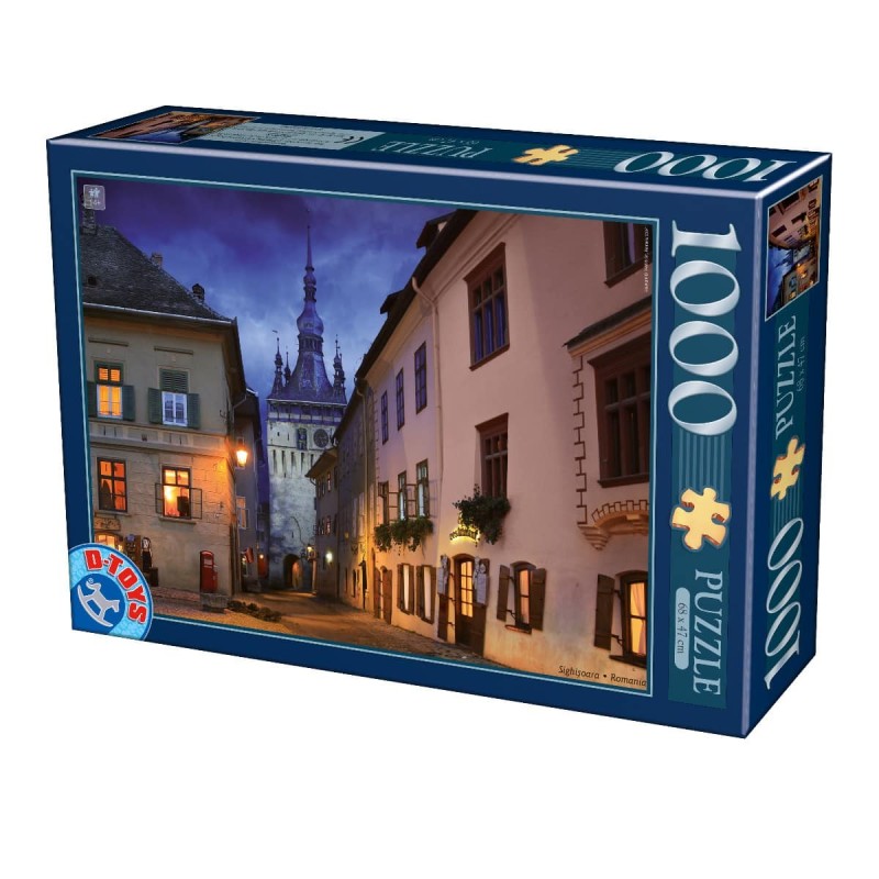 Set 2 x Puzzle 1000 Piese D-Toys, Sighisoara, Noaptea