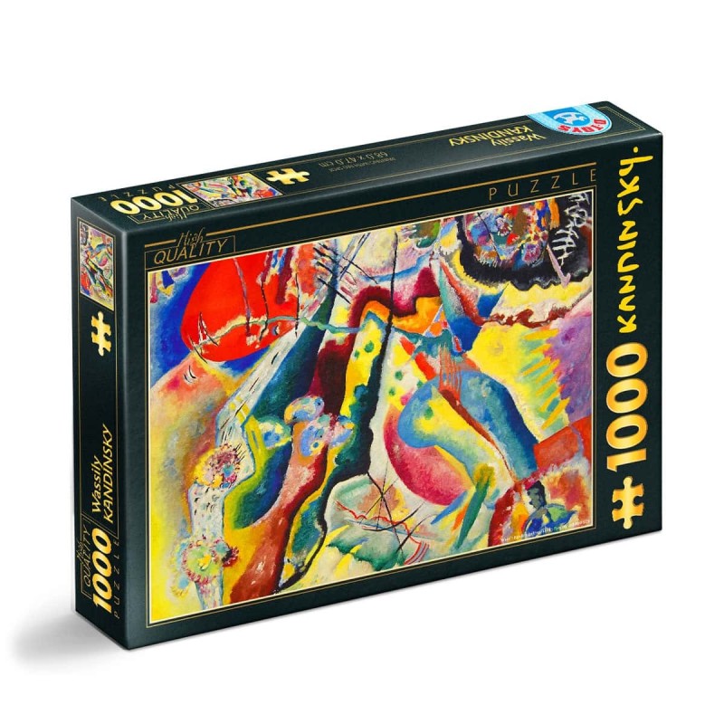Set 2 x Puzzle 1000 Piese D-Toys, Wassily Kandinsky, Painting with Red Spot