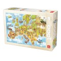 Set 2 x Puzzle 1000 Piese pentru Adulti, Deico, Cartoon Harta Europei