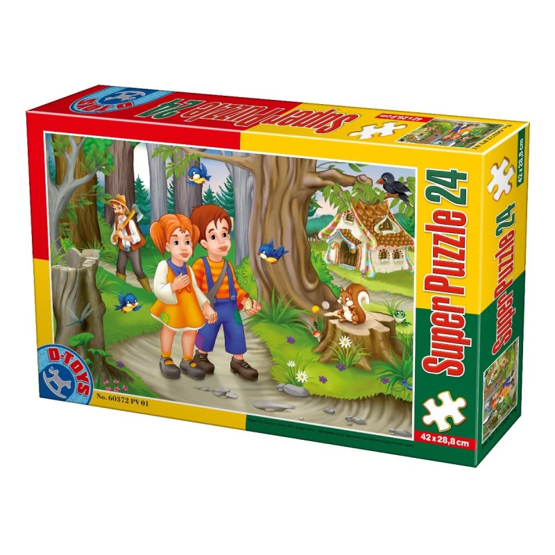 Set 2 x Puzzle 24 Piese, D-Toys, Hansel si Gretel