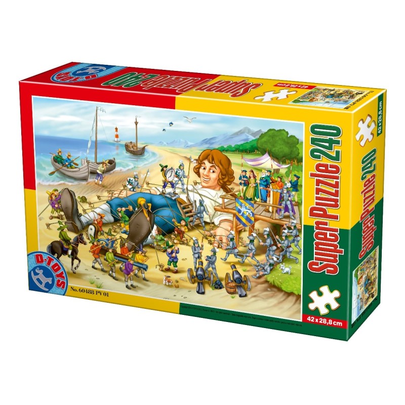 Set 2 x Puzzle 240 Piese, D-Toys, Calatoriile lui Gulliver