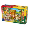 Set 2 x Puzzle 240 Piese, D-Toys, Cei Trei Purcelusi