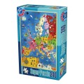 Set 2 x Puzzle 240 Piese, D-Toys, Harta Europa