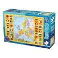 Set 2 x Puzzle 240 Piese, D-Toys, Harta Europei