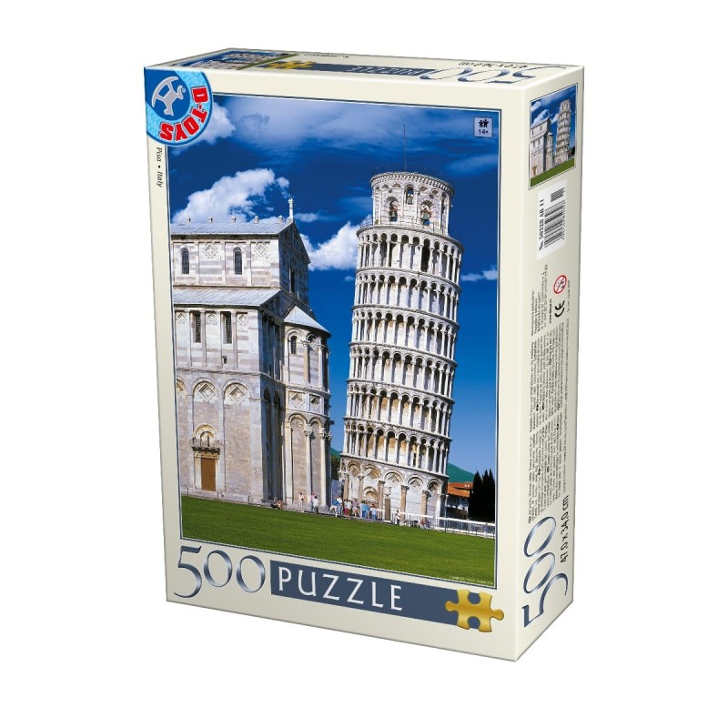 Set 2 x Puzzle 500 Piese, D-Toys, Turnul din Pisa