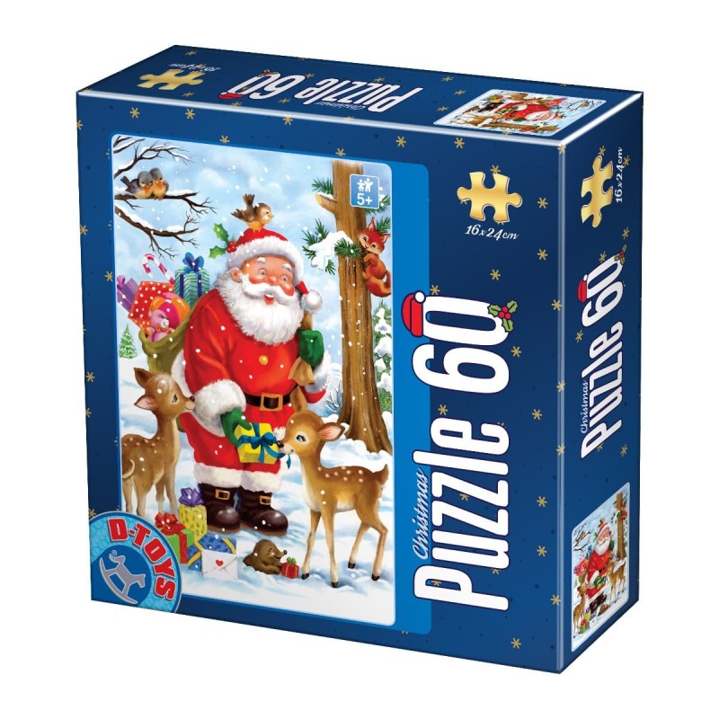 Set 2 x Puzzle 60 Piese, D-Toys, Mos Craciun