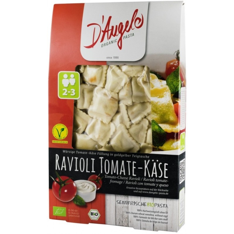 Set 2 x Ravioli cu Rosii si Branza, Bio, 250 g, D'Angelo