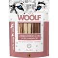 Set 2 x Recompense Caini Woolf, Sandwich cu Pui si Cod, 100 g