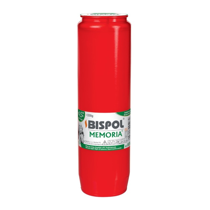 Set 2 x Rezerva Candela Bispol cu Ulei Rosu, 100 Ore, 19 cm