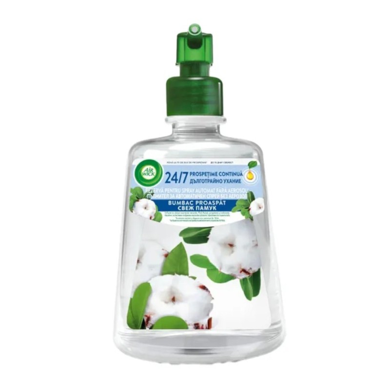 Set 2 x Rezerva Odorizant de Camera, Air Wick, Bumbac Proaspat, 228 ml