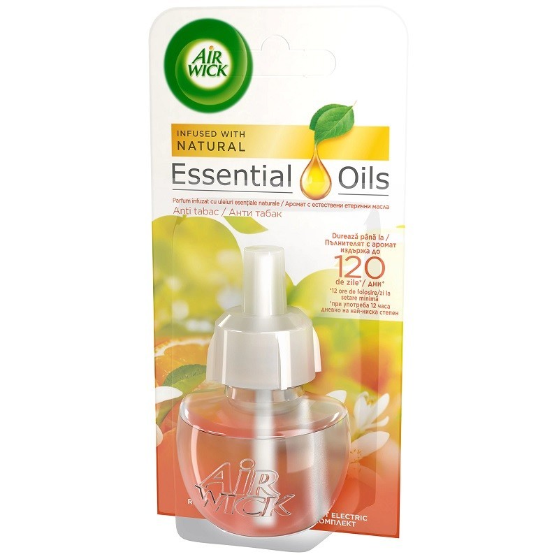 Set 2 x Rezerva Odorizant Electric Anti-Tabac Air Wick, 19 ml