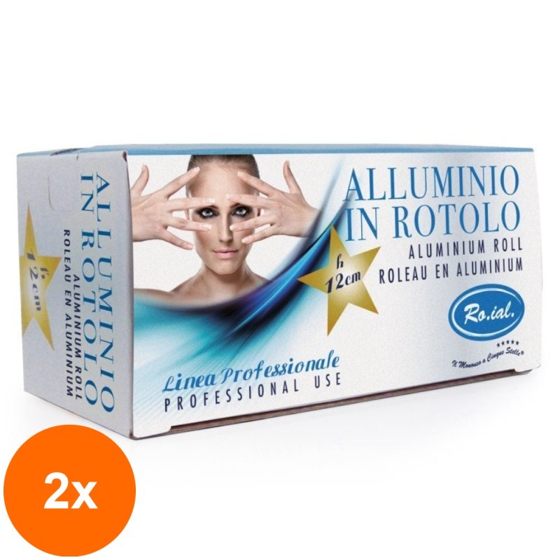Set 2 x Rola Folie din Aluminiu pentru Suvite, Roial, 12 cm