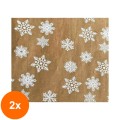 Set 2 x Rola Hartie pentru Ambalat, Model Fulgi de Nea, 70 cm x 180 m