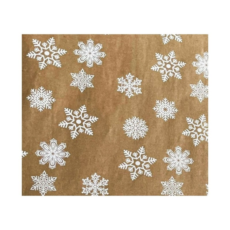 Set 2 x Rola Hartie pentru Ambalat, Model Fulgi de Nea, 70 cm x 180 m