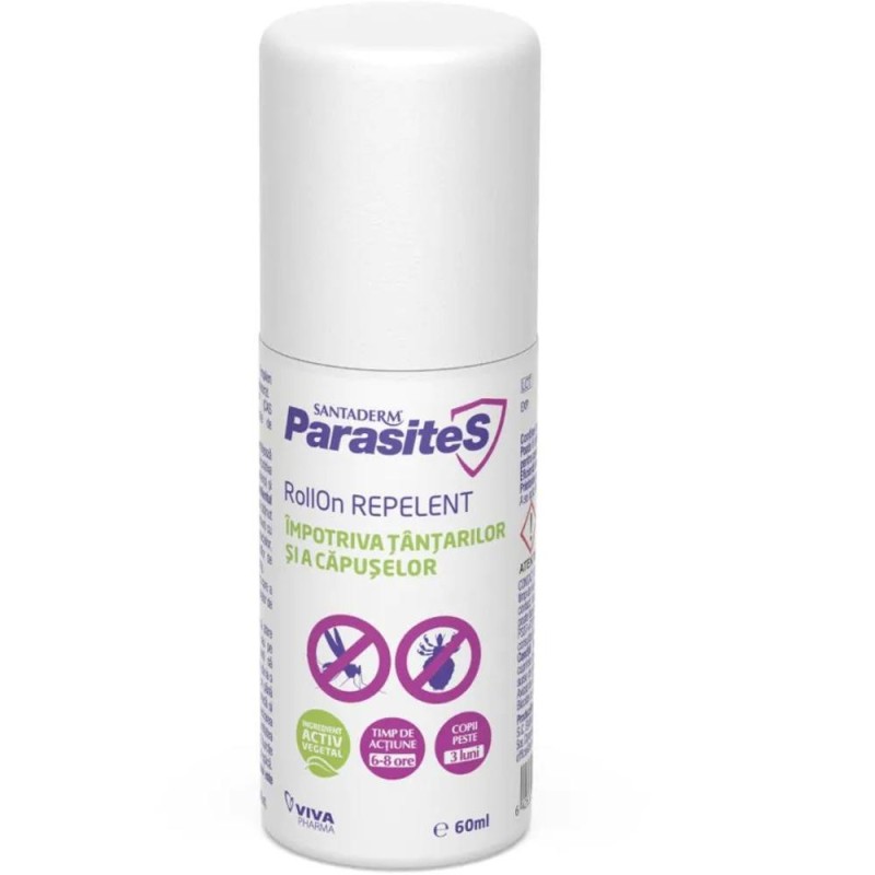Set 2 x Roll-on Repelent Impotriva Tantarilor si Capuselor Santaderm, 60 ml