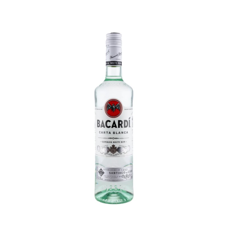 Set 2 x Rom Bacardi, Carta Blanca, 37.5%, 0.7 l