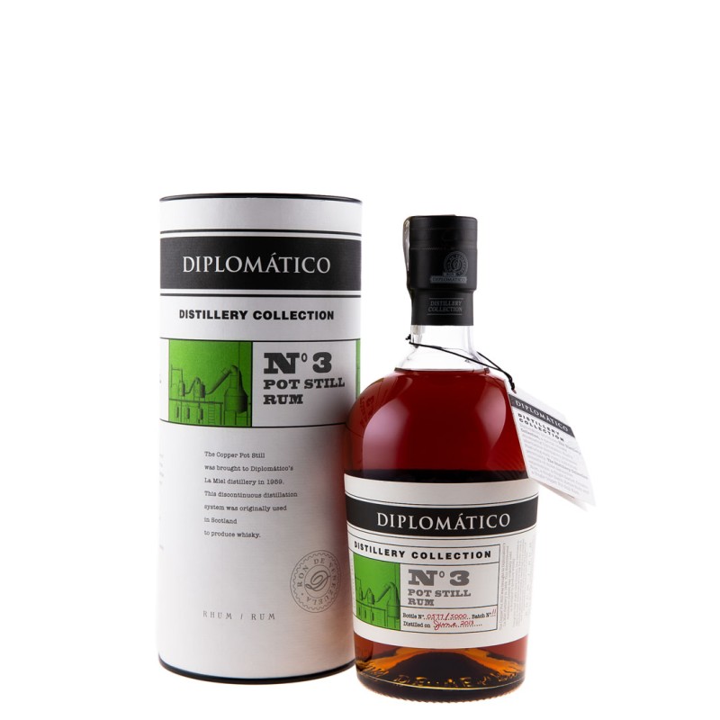 Set 2 x Rom Diplomatico Distillery Collection No 3 Pot Still, 47%, 0.7 l