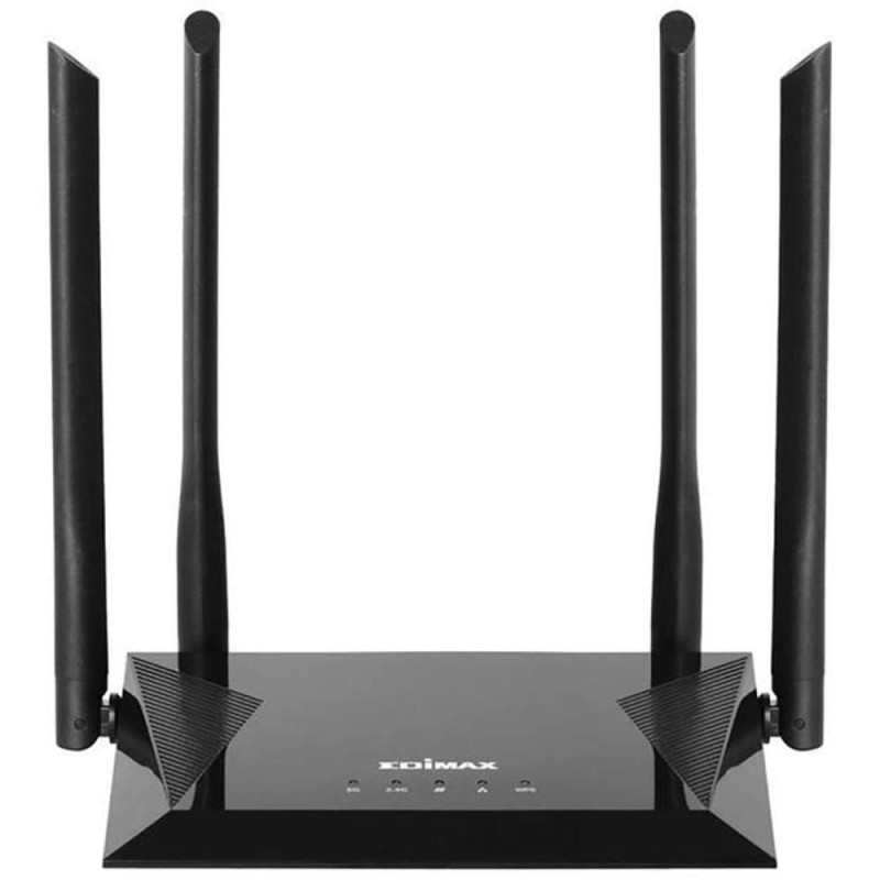 Set 2 x Router Wireless AC1200, Dual Band, 4 Porturi, 4 Antene Externe, Negru, BR-6476AC Edimax