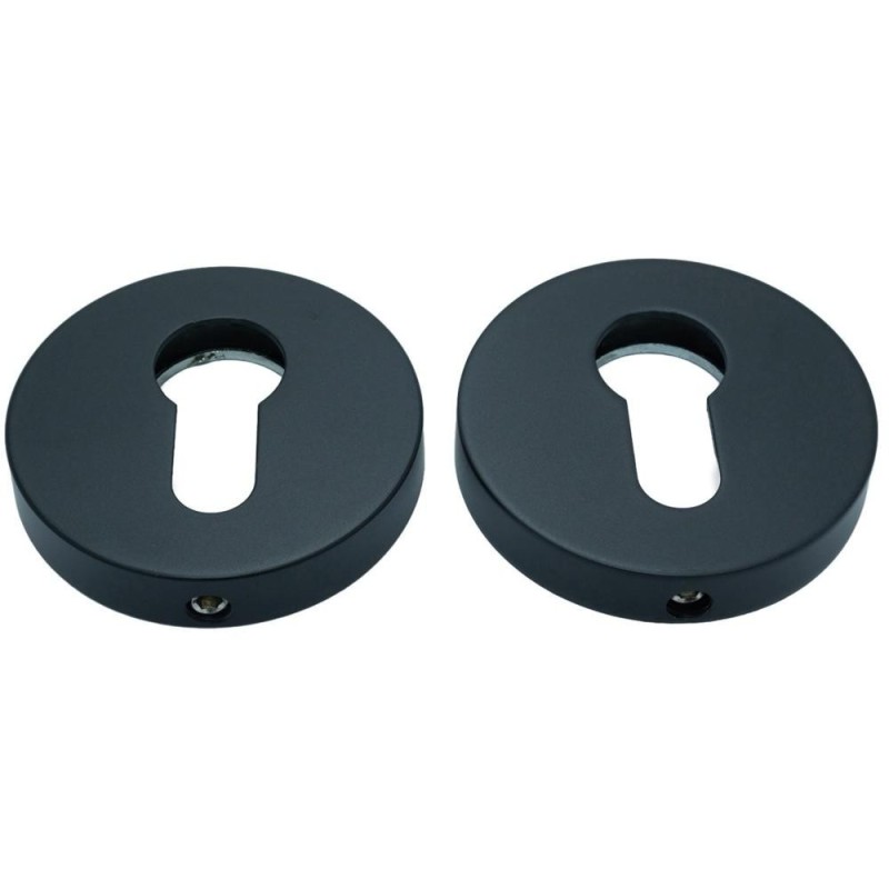 Set 2 x Rozeta Y Model Esus, Fi 52 mm, Finisaj Negru Mat