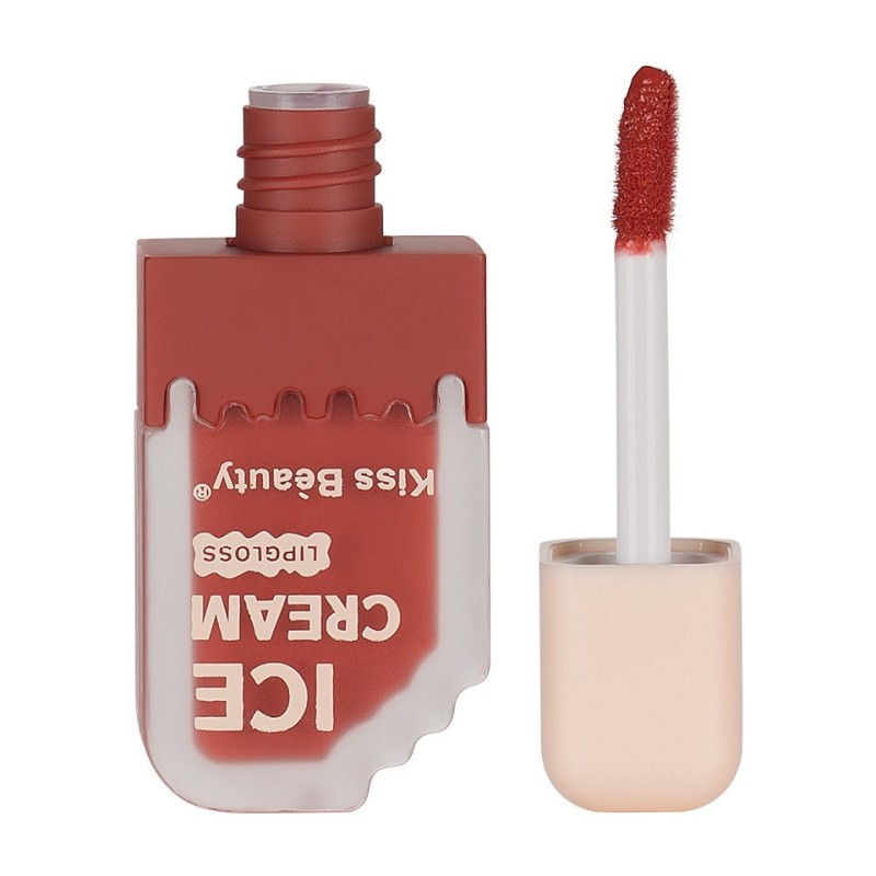 Set 2 x Ruj Lichid Mat Kiss Beauty Ice Cream Lipgloss, 01
