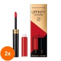 Set 2 x Ruj Lichid Max Factor Lipfinity 24H, 125 So Glamorous, 4.2 g