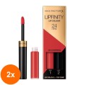 Set 2 x Ruj Lichid Max Factor Lipfinity 24H, 140 Charming, 4.2 g
