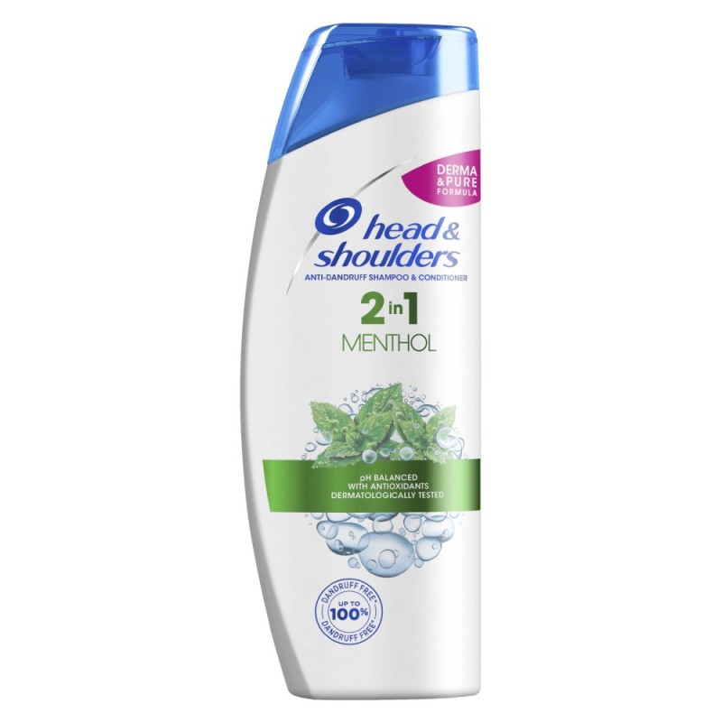 Set 2 x Sampon Head & Shoulders Menthol 2 in 1, 360 ml