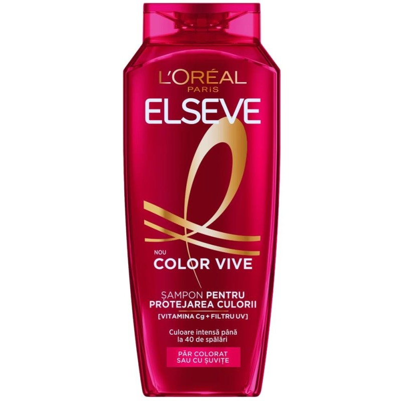 Set 2 x Sampon L'Oreal Paris Elseve Color Vive pentru Par Vopsit, 250 ml