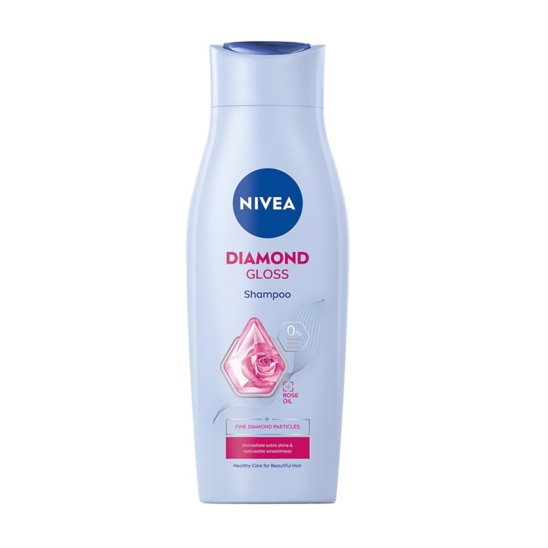 Set 2 x Sampon Nivea Diamond Gloss Care, pentru Par Normal Lipsit de Vitalitate, 400 ml