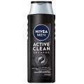 Set 2 x Sampon Nivea Men Active Clean, pentru Uz Zilnic, 400 ml