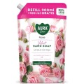 Set 2 x Sapun de Maini Rezerva, Trandafir, Aura Care, 900+100 ml