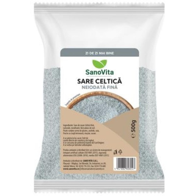 Set 2 x Sare Celtica Fina Neiodata, Sanovita, 500 g