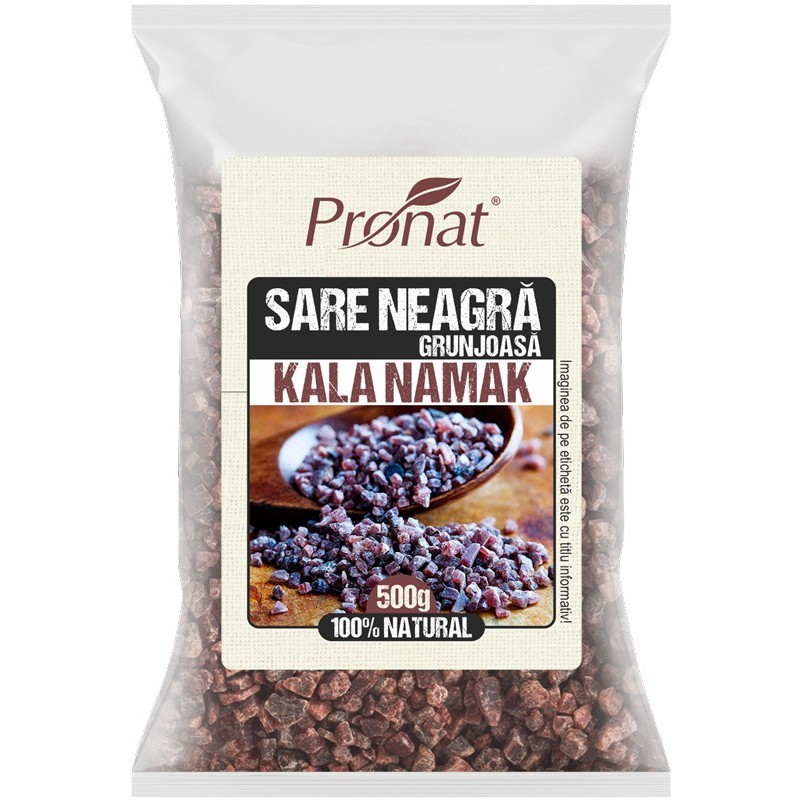 Set 2 x Sare Neiodata Neagra Grunjoasa Kala Namak, 500 g
