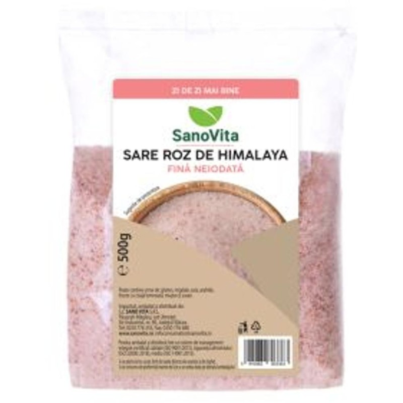 Set 2 x Sare Roz de Himalaya Fina Neiodata, Sanovita, 500 g