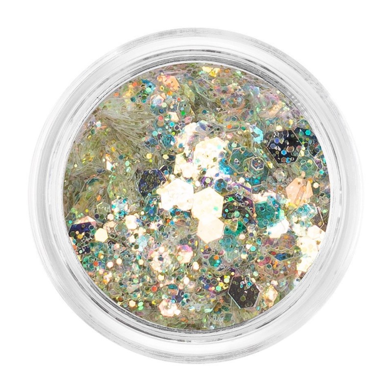 Set 2 x Sclipici Unghii Luxorise, Emerald Vibe, Holo Glitter Collection
