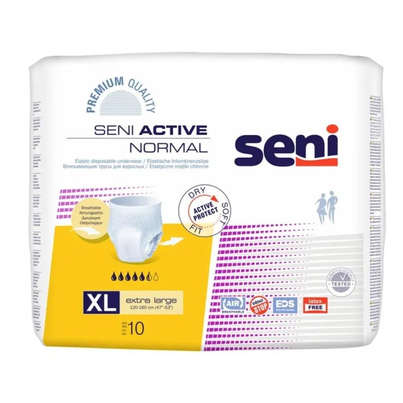 Set 2 x Scutece Adulti Seni Active Pull Up, Extra Large, 10 Bucati