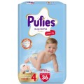 Set 2 x Scutece Pufies Supreme Pants, Marimea 4 Maxi, 9-15 kg, 36 Bucati
