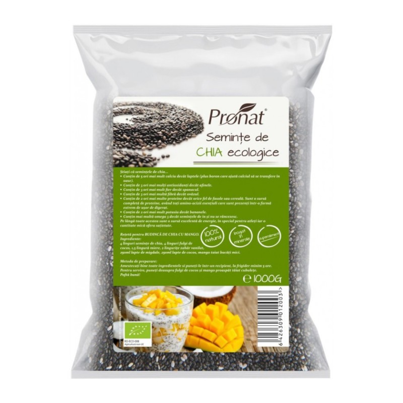 Set 2 x Seminte de Chia Bio, 1000 g
