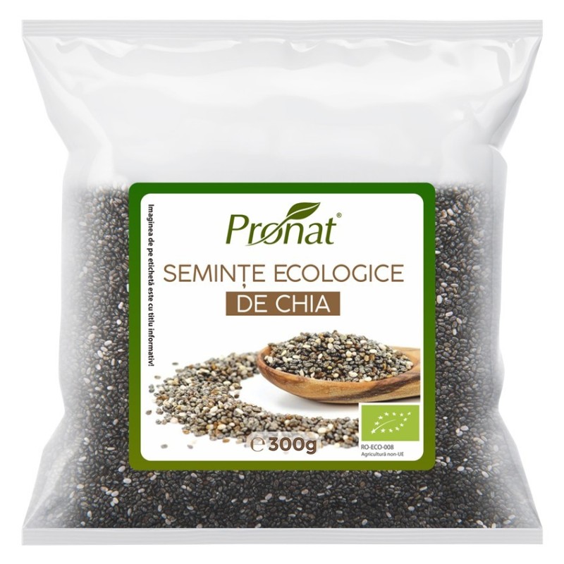Set 2 x Seminte de Chia BIO, 300 g, Pronat