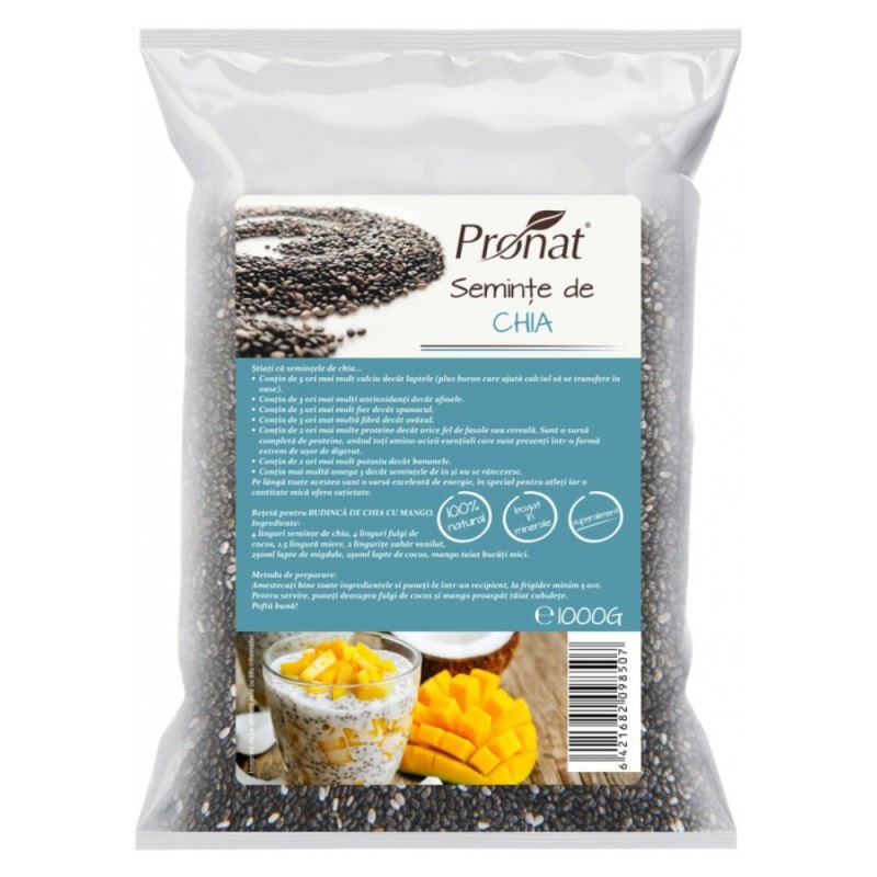 Set 2 x Seminte de Chia Pronat, 1 kg