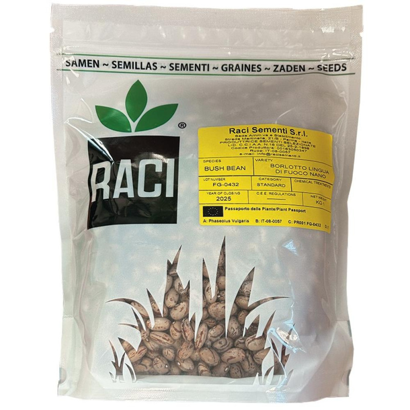 Set 2 x Seminte de Fasole pentru Boabe Borlotto, Raci Sementi, 1 kg