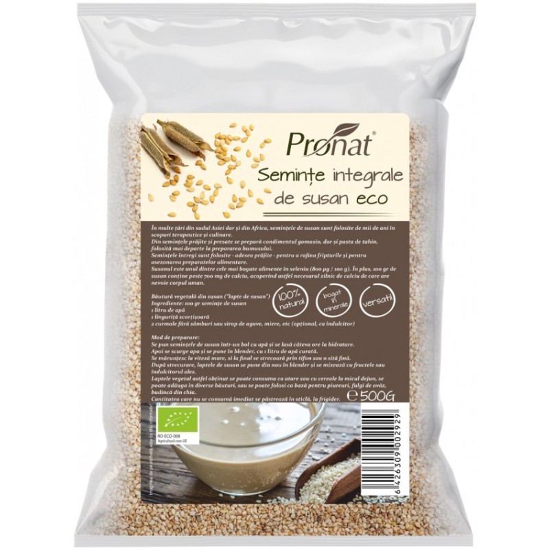 Set 2 x Seminte de Susan BIO, 500 g, Pronat