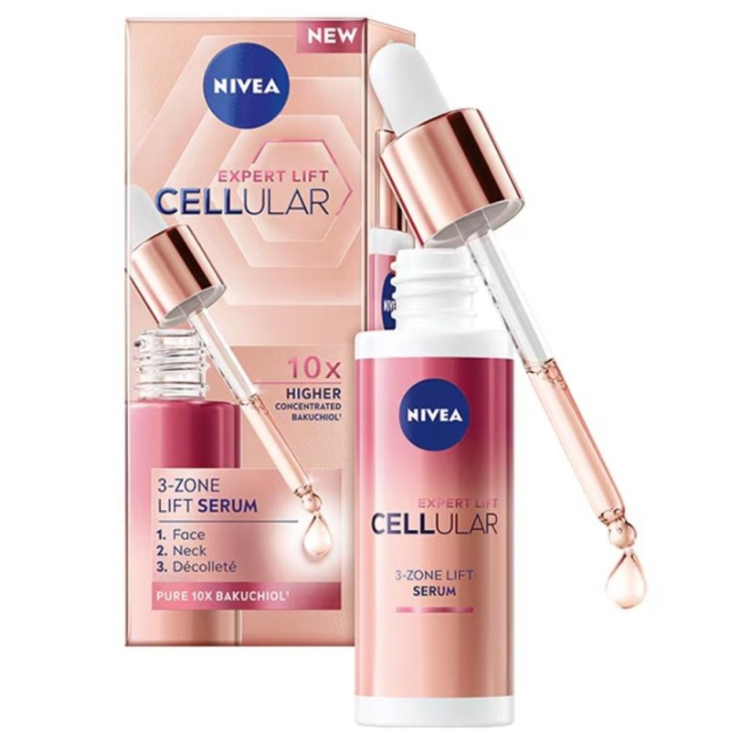 Set 2 x Serum Nivea Celullar Expert Lift cu Efect pe 3 Zone, 30 ml