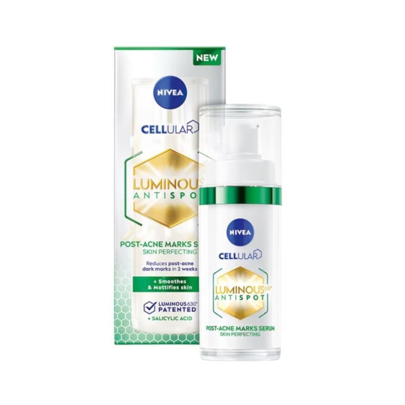 Set 2 x Seruri pentru fata Nivea Luminous 630 Anti-pete Pigmentare Cauzate de Acnee, 30 ml
